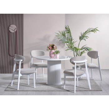 Dining Table Aqua - White White