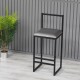 Bar Stool Nordic - Grey Grey