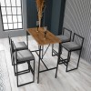 Bar Table & Stool Set (5 Pieces) Nordic - Fume Fume
Walnut
Black