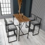 Bar Table & Stool Set (5 Pieces) Nordic - Fume Fume
Walnut
Black