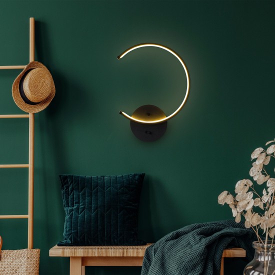 Wall Lamp Moon - 13328 Black Wall Lamp Moon - 13328 Black