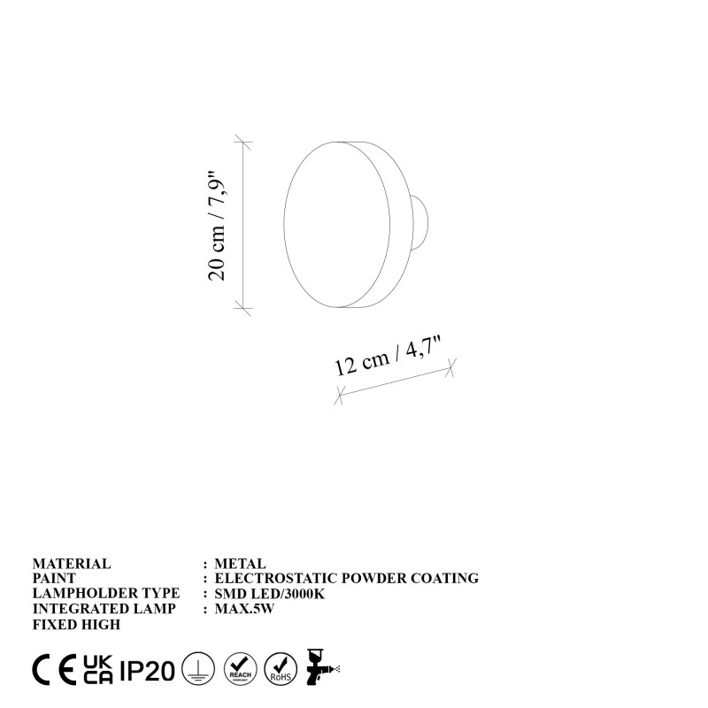 Wall Lamp Aura - 15520 - L - K Red