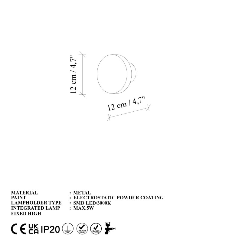 Wall Lamp Aura - 15520 - S - K Red