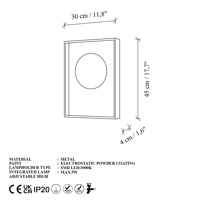 Wall Lamp Harlı - 15700 Red