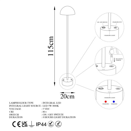 Floor Lamp Sept - 13380 Chrome Floor Lamp Sept - 13380 Chrome