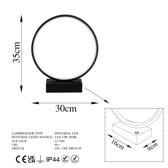 Table Lamp Halka - 13307 Black Table Lamp Halka - 13307 Black