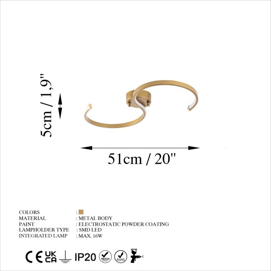 Chandelier Es - 13584 Gold Chandelier Es - 13584 Gold