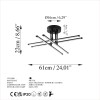 Opviq Chandelier Exhaust-13661 Black