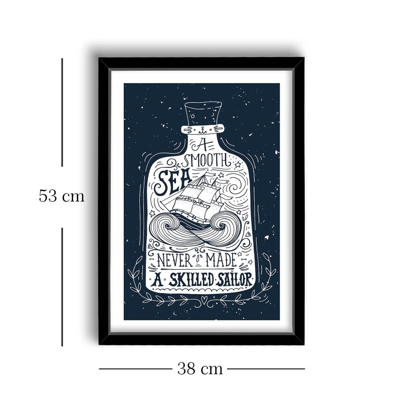 Decorative Framed MDF Painting 3853NISCT-001 White
Navy Blue