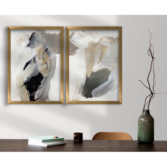 Wallxpert Decorative Framed MDF Painting (2 Pieces) 2P3853NISCT-005 Black
Grey
Beige