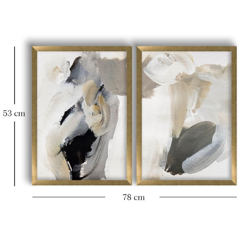 Wallxpert Decorative Framed MDF Painting (2 Pieces) 2P3853NISCT-005 Black
Grey
Beige