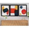 Decorative Framed MDF Painting (3 Pieces) 3P3853NISCT-005 Red
Mustard
Navy Blue
White