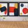 Decorative Framed MDF Painting (3 Pieces) 3P3853NISCT-005 Red
Mustard
Navy Blue
White