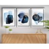 Wallxpert Decorative Framed MDF Painting (3 Pieces) 3P3853NISCT-006 Navy Blue
Blue
Mink
White