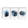 Wallxpert Decorative Framed MDF Painting (3 Pieces) 3P3853NISCT-006 Navy Blue
Blue
Mink
White