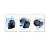 Wallxpert Decorative Framed MDF Painting (3 Pieces) 3P3853NISCT-006 Navy Blue
Blue
Mink
White