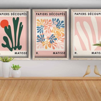 Decorative Framed MDF Painting (3 Pieces) 3P3853NISCT-009 Multicolor