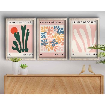 Decorative Framed MDF Painting (3 Pieces) 3P3853NISCT-009 Multicolor