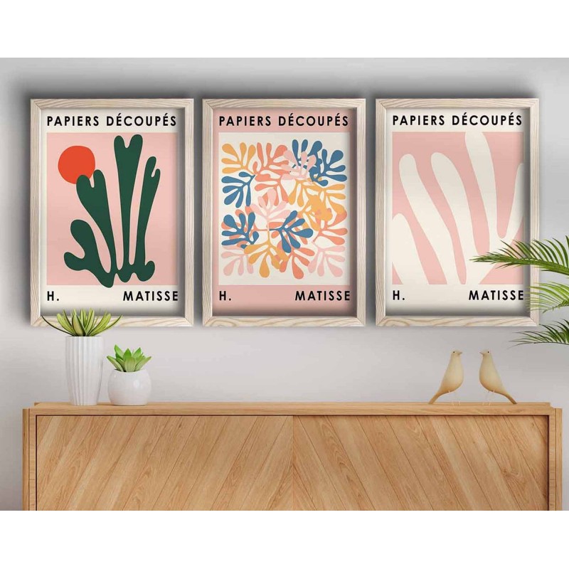 Wallxpert Decorative Framed MDF Painting (3 Pieces) 3P3853NISCT-009 Multicolor