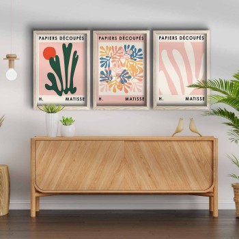 Decorative Framed MDF Painting (3 Pieces) 3P3853NISCT-009 Multicolor