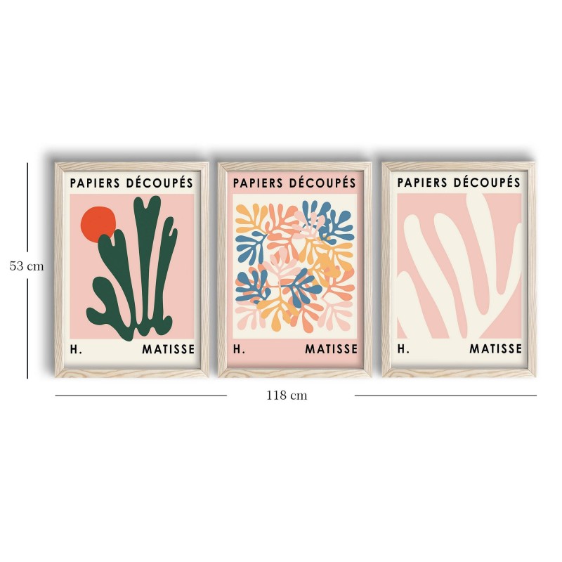 Wallxpert Decorative Framed MDF Painting (3 Pieces) 3P3853NISCT-009 Multicolor