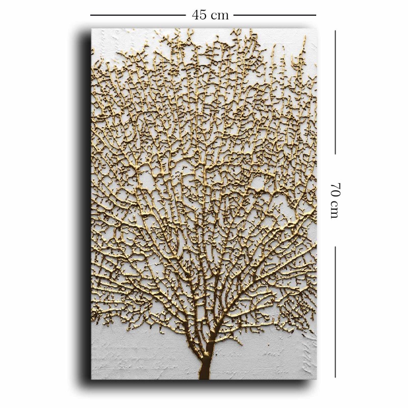 Wallxpert Decorative Canvas Painting 4570NISC-021 Gold
White