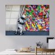 Decorative Tempered Glass Painting UV-782 70 x 100 Multicolor Wallxpert Decorative Tempered Glass Painting UV-782 70 x 100 Multicolor