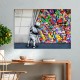 Decorative Tempered Glass Painting UV-782 70 x 100 Multicolor Wallxpert Decorative Tempered Glass Painting UV-782 70 x 100 Multicolor