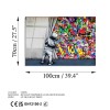 Wallxpert Decorative Tempered Glass Painting UV-782 70 x 100 Multicolor