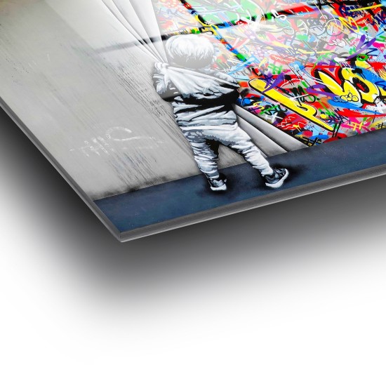 Decorative Tempered Glass Painting UV-782 70 x 100 Multicolor Wallxpert Decorative Tempered Glass Painting UV-782 70 x 100 Multicolor