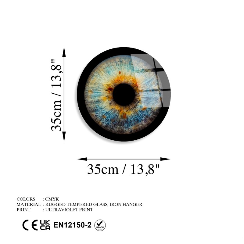 Decorative Tempered Glass Painting UV-1158 Multicolor