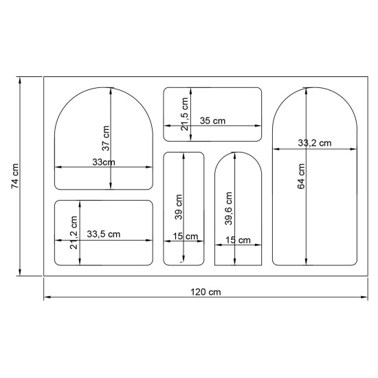 Μπουφές Κονσόλα Liva 120x74x37cm - Λευκό Μπουφές Κονσόλα Liva 120x74x37cm - Λευκό