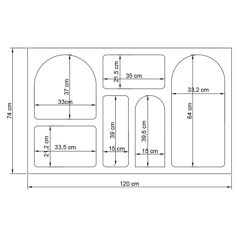 Μπουφές Κονσόλα Liva 120x74x37cm - Λευκό
