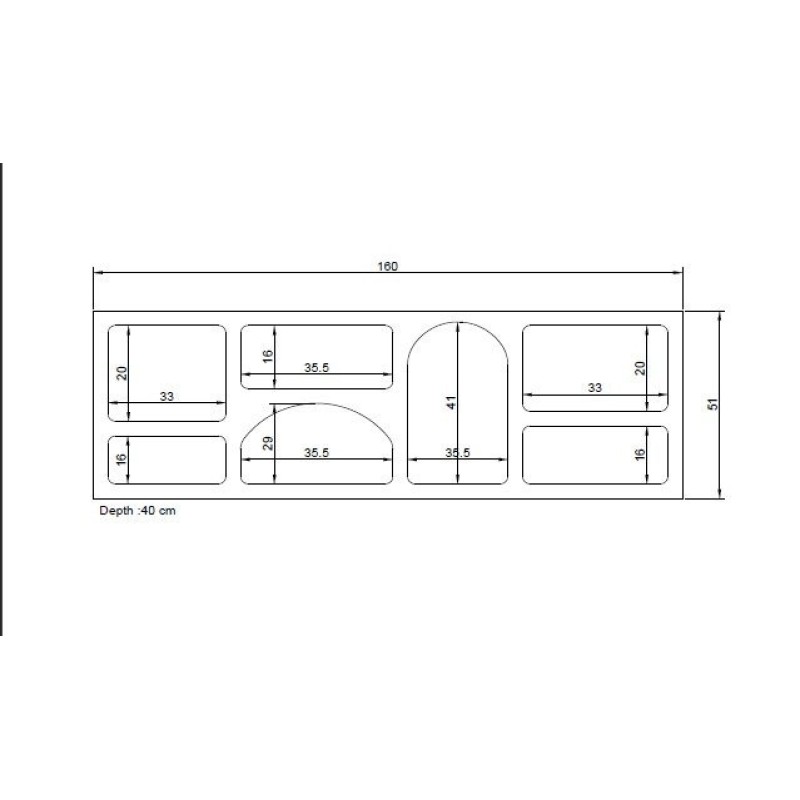 Μπουφές Lorin 160x51x38εκ - Λευκό