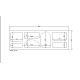 Μπουφές Lorin 160x51x38εκ - Λευκό Μπουφές Lorin 160x51x38εκ - Λευκό