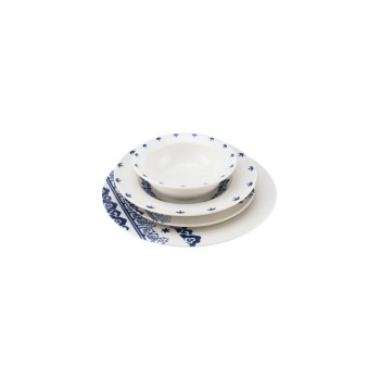 Dinner Set (24 Pieces) Moderna Maku White
Blue