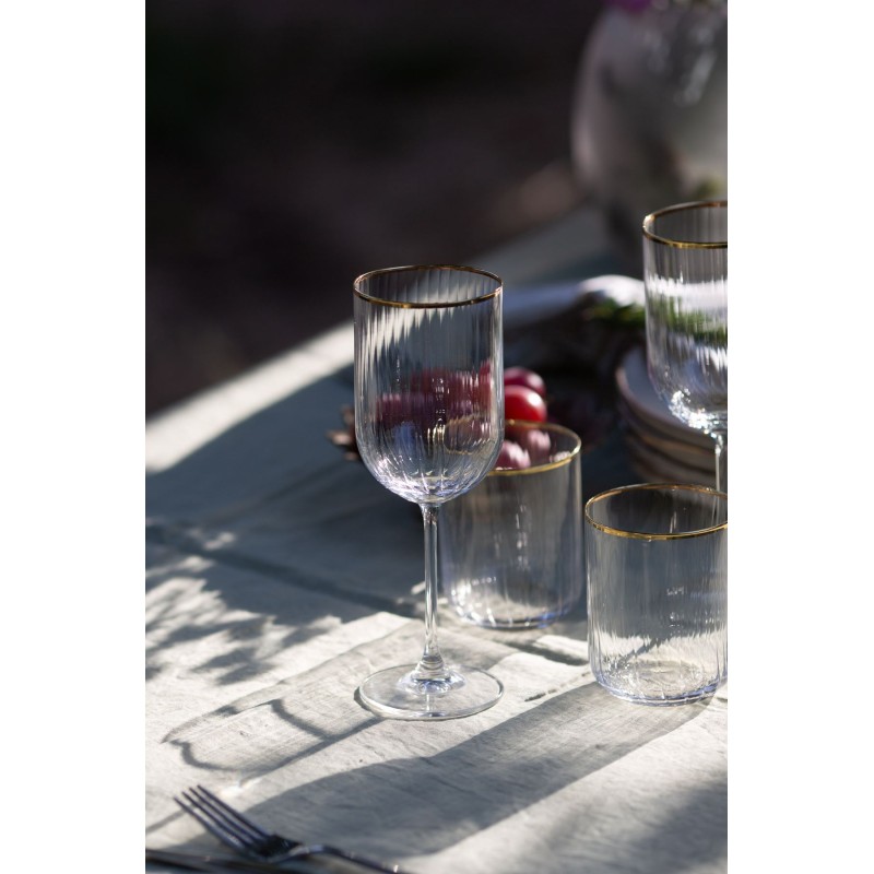 Wine Glass Set (4 Pieces) Adore 410 Gold
Transparent