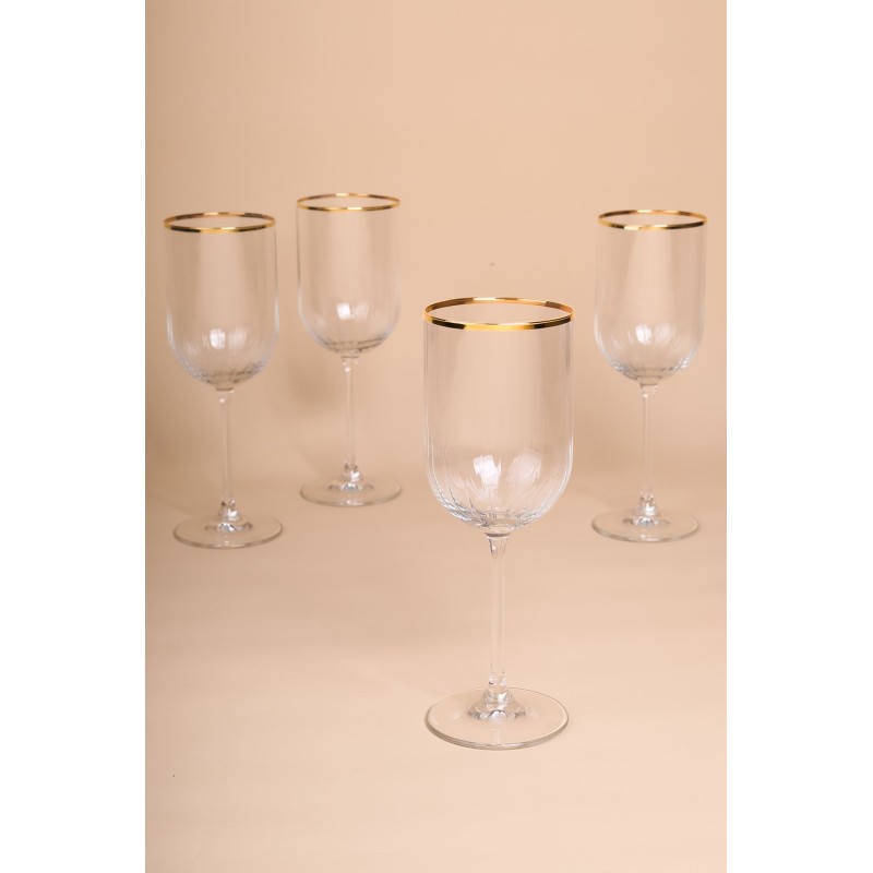 Wine Glass Set (4 Pieces) Adore 410 Gold
Transparent