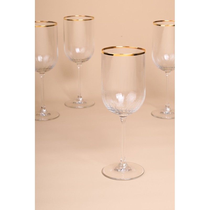Wine Glass Set (4 Pieces) Adore 410 Gold
Transparent