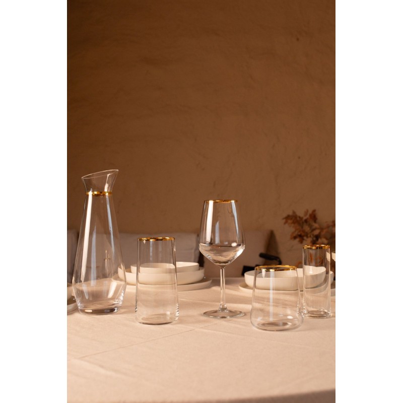 Wine Glass Set (4 Pieces) Avantgarde 490 - Gold, Transparent Gold
Transparent