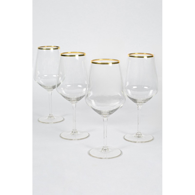 Wine Glass Set (4 Pieces) Avantgarde 490 - Gold, Transparent Gold
Transparent