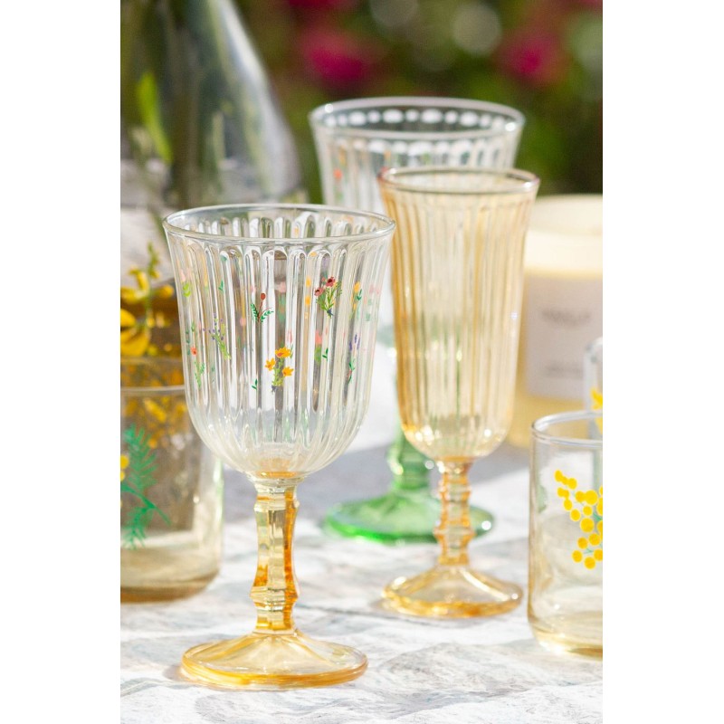 Wine Glass Set (4 Pieces) Botanical 240 Yellow
Green