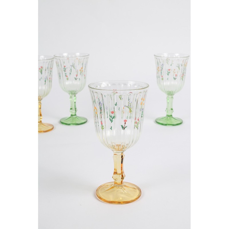 Wine Glass Set (4 Pieces) Botanical 240 Yellow
Green