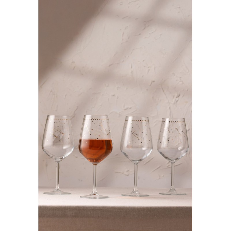 Wine Glass Set (4 Pieces) Dragonfly 490 Transparent
