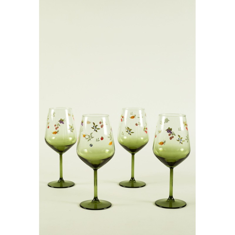 Wine Glass Set (4 Pieces) Jardin 490 Green