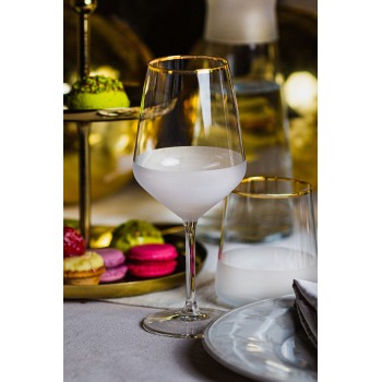 Wine Glass Set (4 Pieces) Nish 530 Gold
Transparent