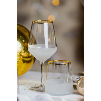 Wine Glass Set (4 Pieces) Nish 530 Gold
Transparent