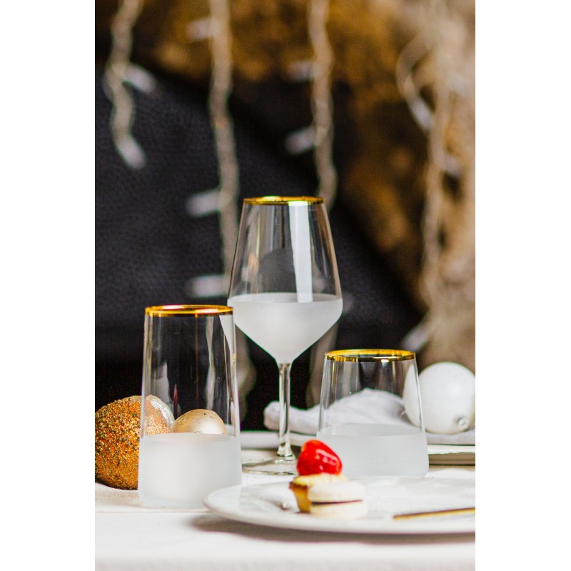 Wine Glass Set (4 Pieces) Nish 530 Gold
Transparent