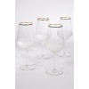 Wine Glass Set (4 Pieces) Nish 530 Gold
Transparent