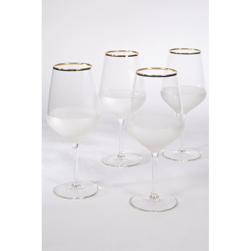 Wine Glass Set (4 Pieces) Nish 530 Gold
Transparent